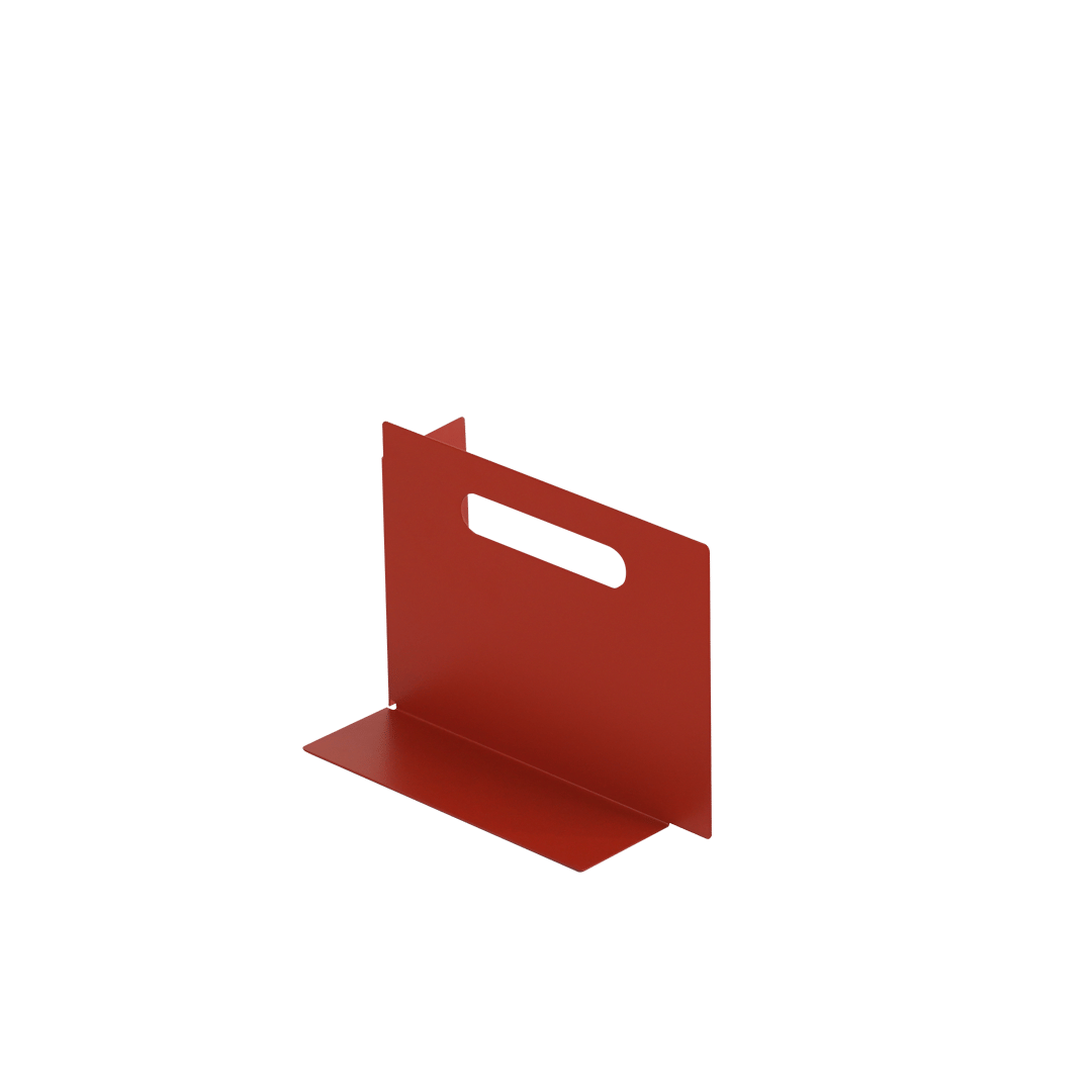 ที่กั้นหนังสือเหล็ก LEECO รุ่น FRAMEWORK ขนาด 15X12X20 ซม. สีแดง 2 ชิ้น_2